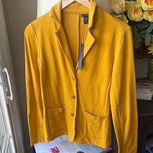 Eileen Fisher Golden Yellow Button-Front Blazer